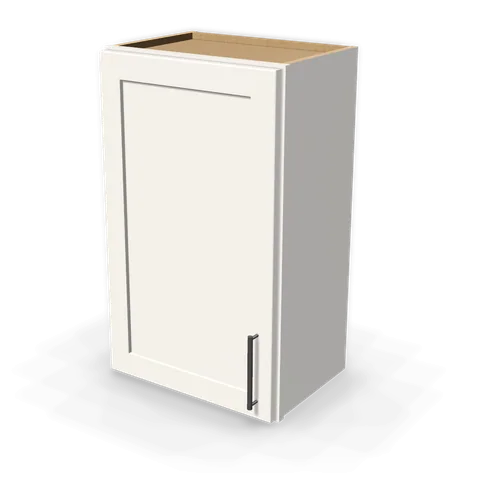 W1830 cabinet in Shaker White, angle view