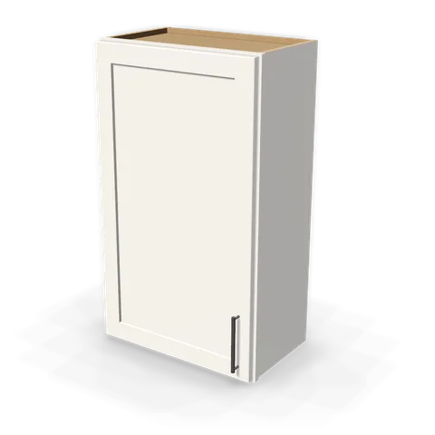 W2136 cabinet in Shaker White, angle view
