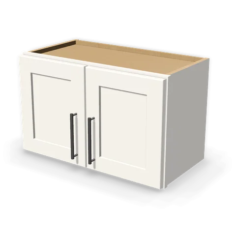 W2415 cabinet in Shaker White, angle view