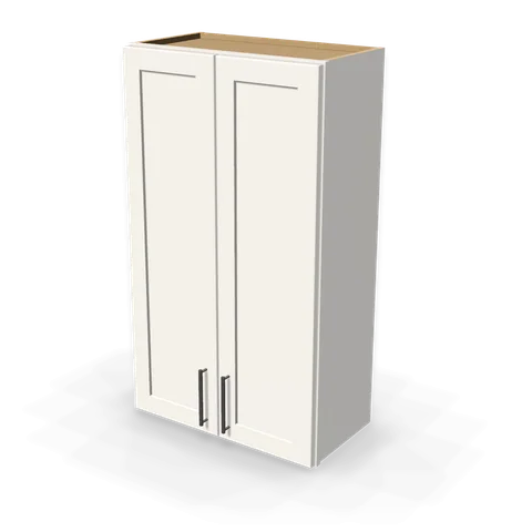 W2442 cabinet in Shaker White, angle view