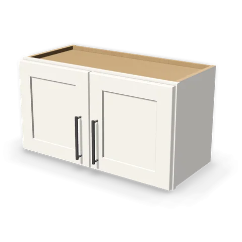 W2715 cabinet in Shaker White, angle view