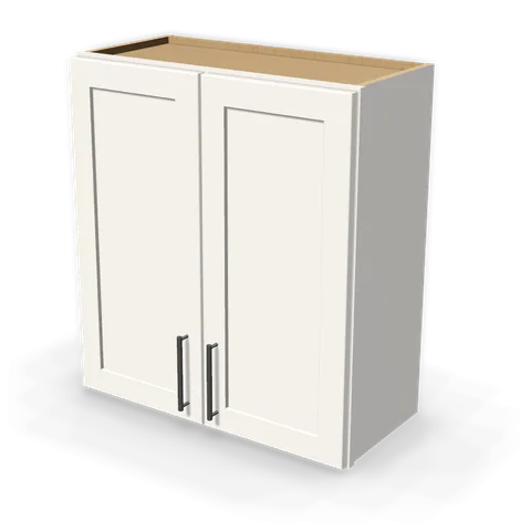W2730 cabinet in Shaker White, angle view