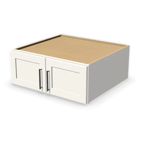 W301227 cabinet in Shaker White, angle view