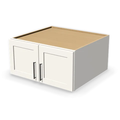 W301527 cabinet in Shaker White, angle view