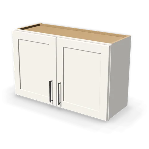 W3321 cabinet in Shaker White, angle view