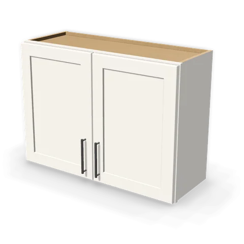 W3324 cabinet in Shaker White, angle view