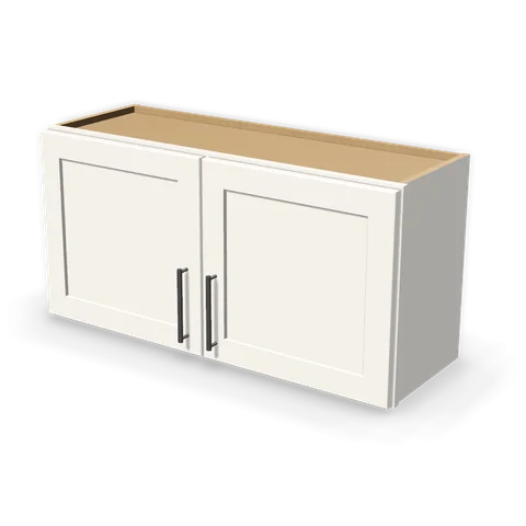 W3618 cabinet in Shaker White, angle view
