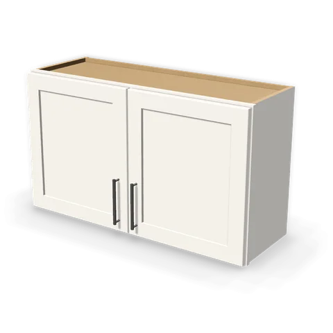 W3621 cabinet in Shaker White, angle view