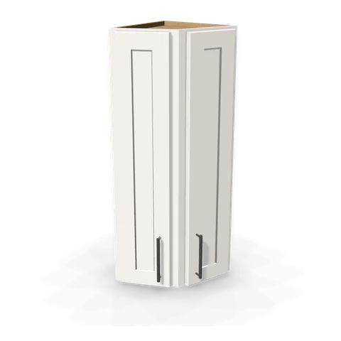 WAE1236 cabinet in Shaker White, angle view