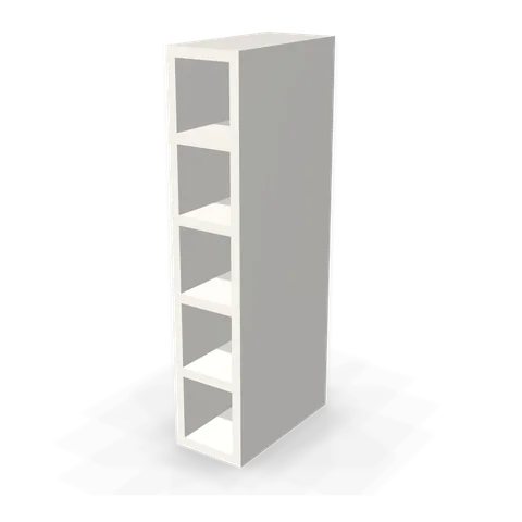 WC0630 cabinet in Shaker White, angle view