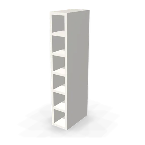 WC0636 cabinet in Shaker White, angle view