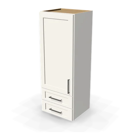 WD1848 cabinet in Shaker White, angle view