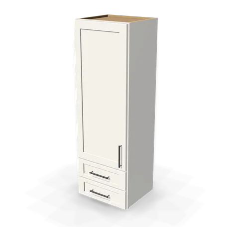 WD1854 cabinet in Shaker White, angle view