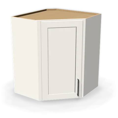 WDC2430 cabinet in Shaker White, angle view