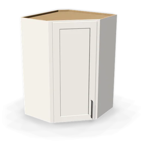 WDC2436 cabinet in Shaker White, angle view