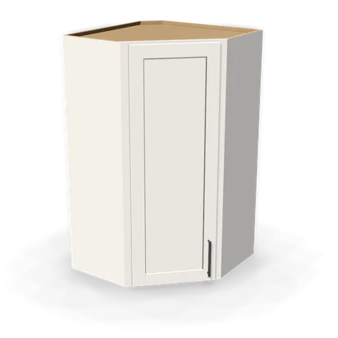 WDC2442 cabinet in Shaker White, angle view