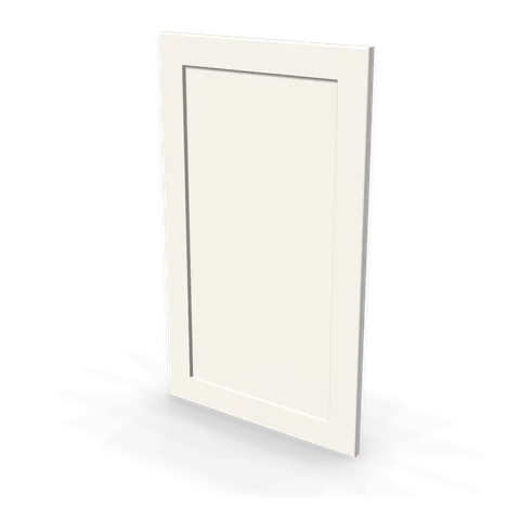 WP-BASE18 cabinet in Shaker White, angle view