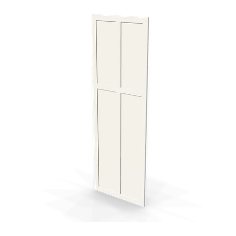 WP-T84 cabinet in Shaker White, angle view
