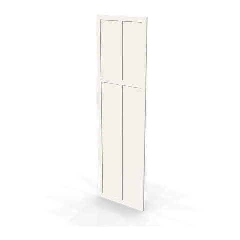 WP-T96 cabinet in Shaker White, angle view