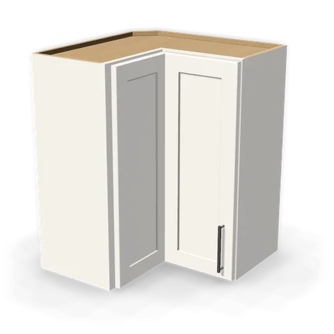 WPC2430 cabinet in Shaker White, angle view