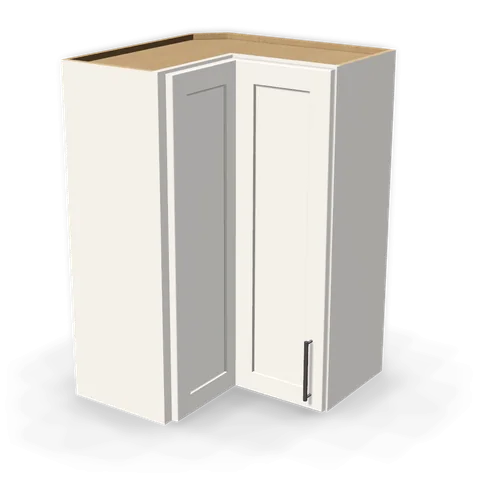 WPC2436 cabinet in Shaker White, angle view