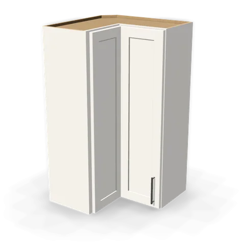 WPC2442 cabinet in Shaker White, angle view
