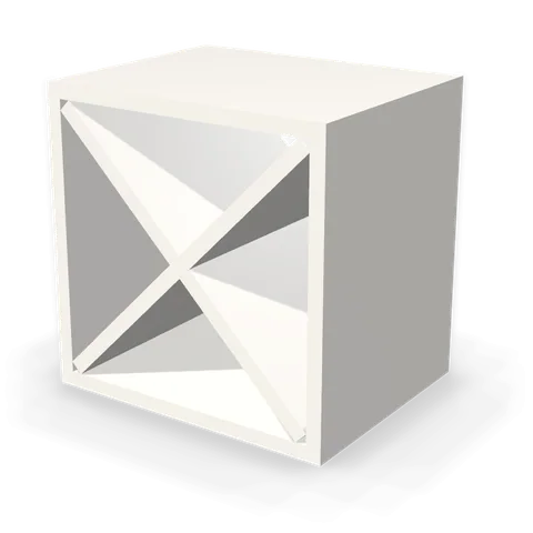 WR1515 cabinet in Shaker White, angle view