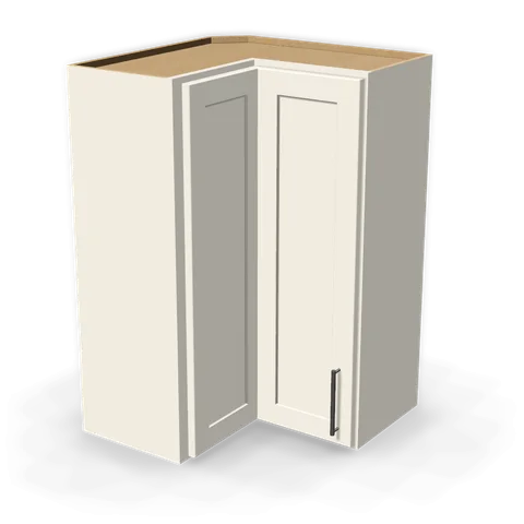 WPC2436 cabinet in Shaker Soft White, angle view
