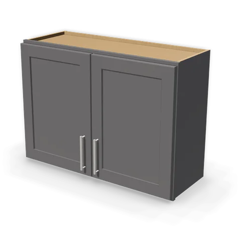 W3324 cabinet in Shaker Dark Gray, angle view