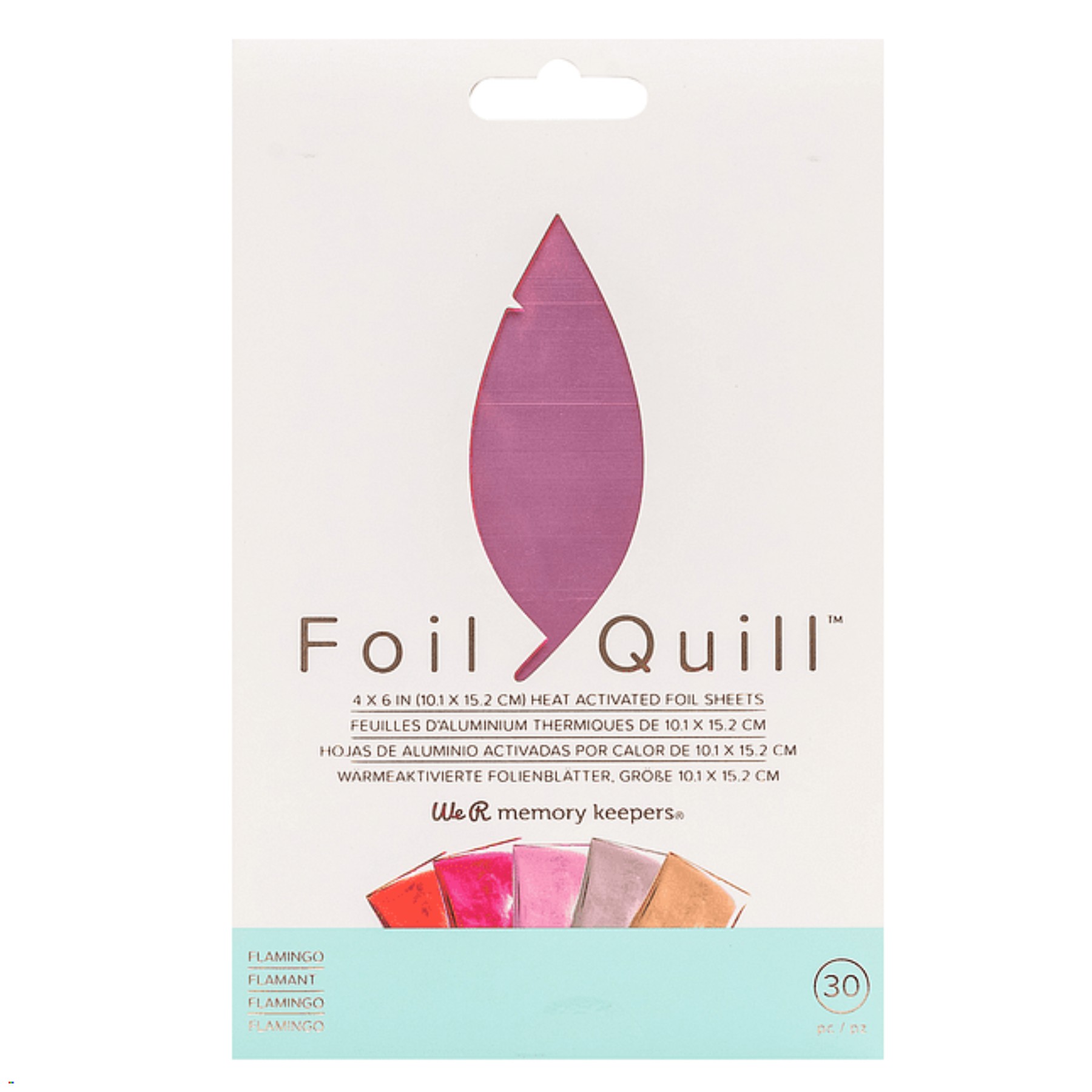 Folia para Foil Quill 30 hojas de 10x15 cm flamingo