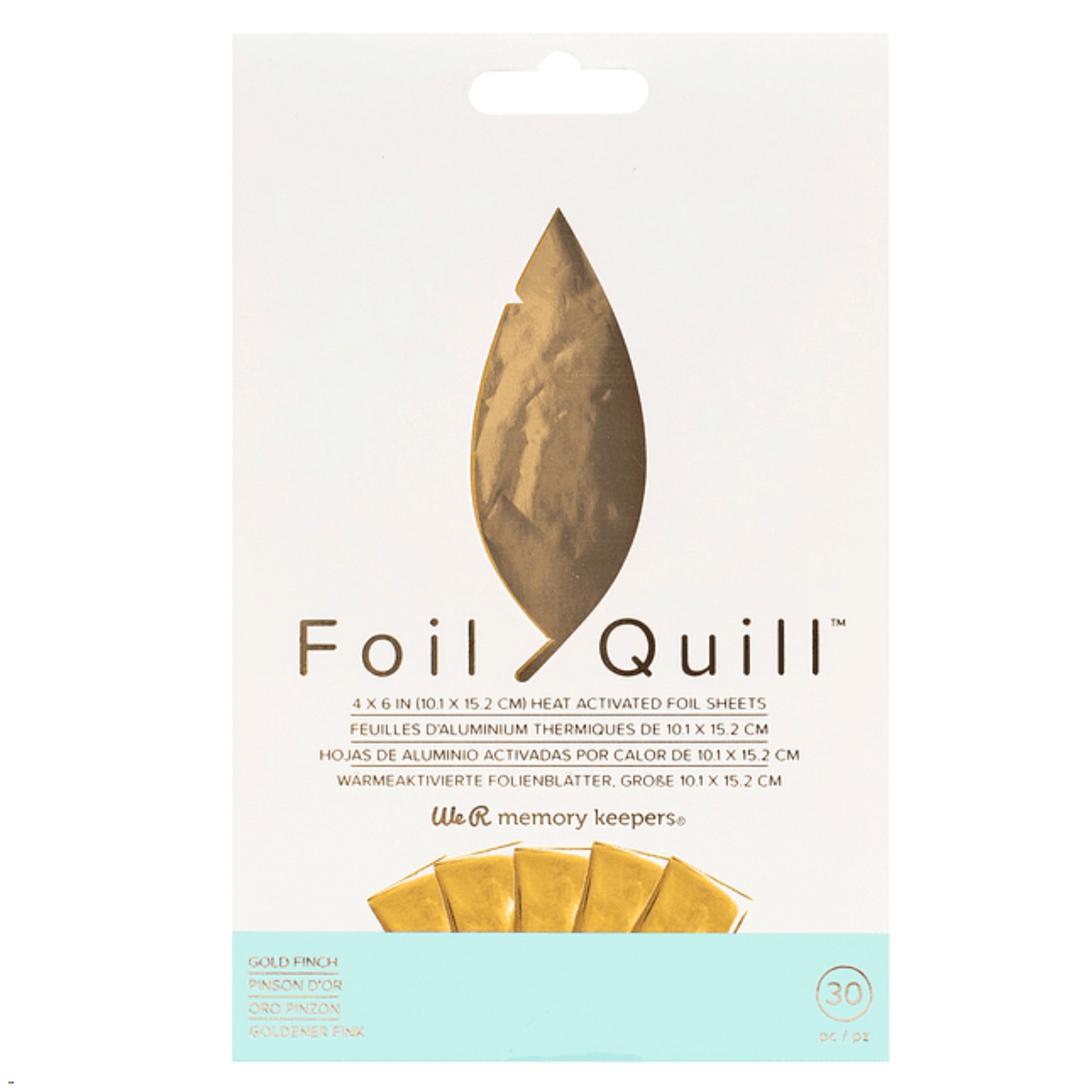 Folia para Foil Quill 30 hojas de 10x15 cm oro