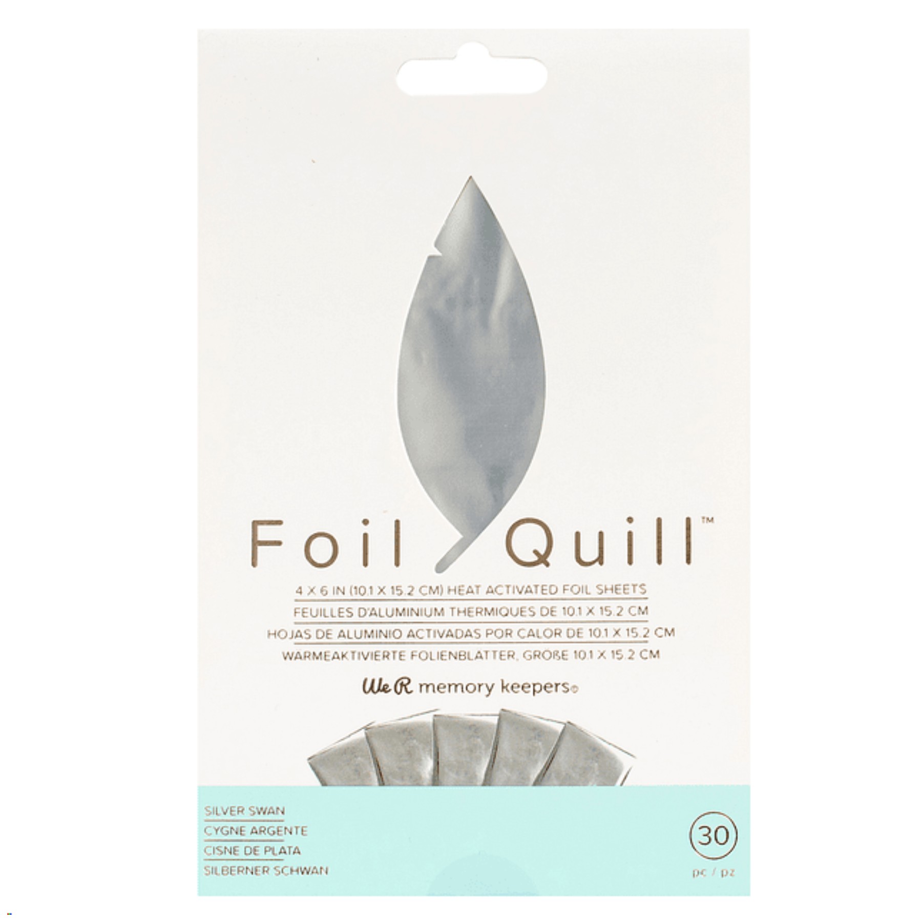 Folia para Foil Quill 30 hojas de 10x15 cm plata