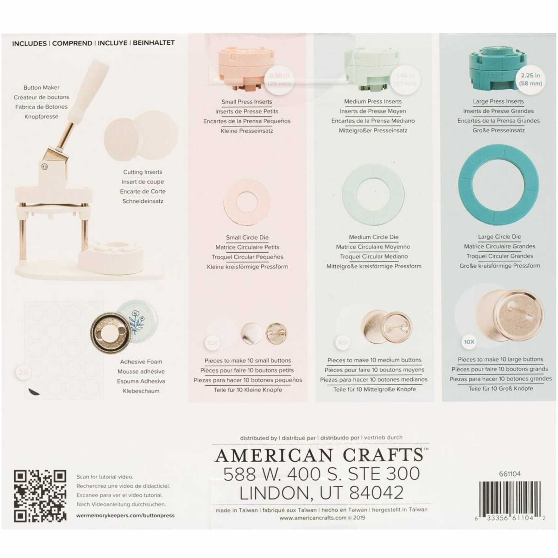 Kit Herramienta para chapitas "Button Press"