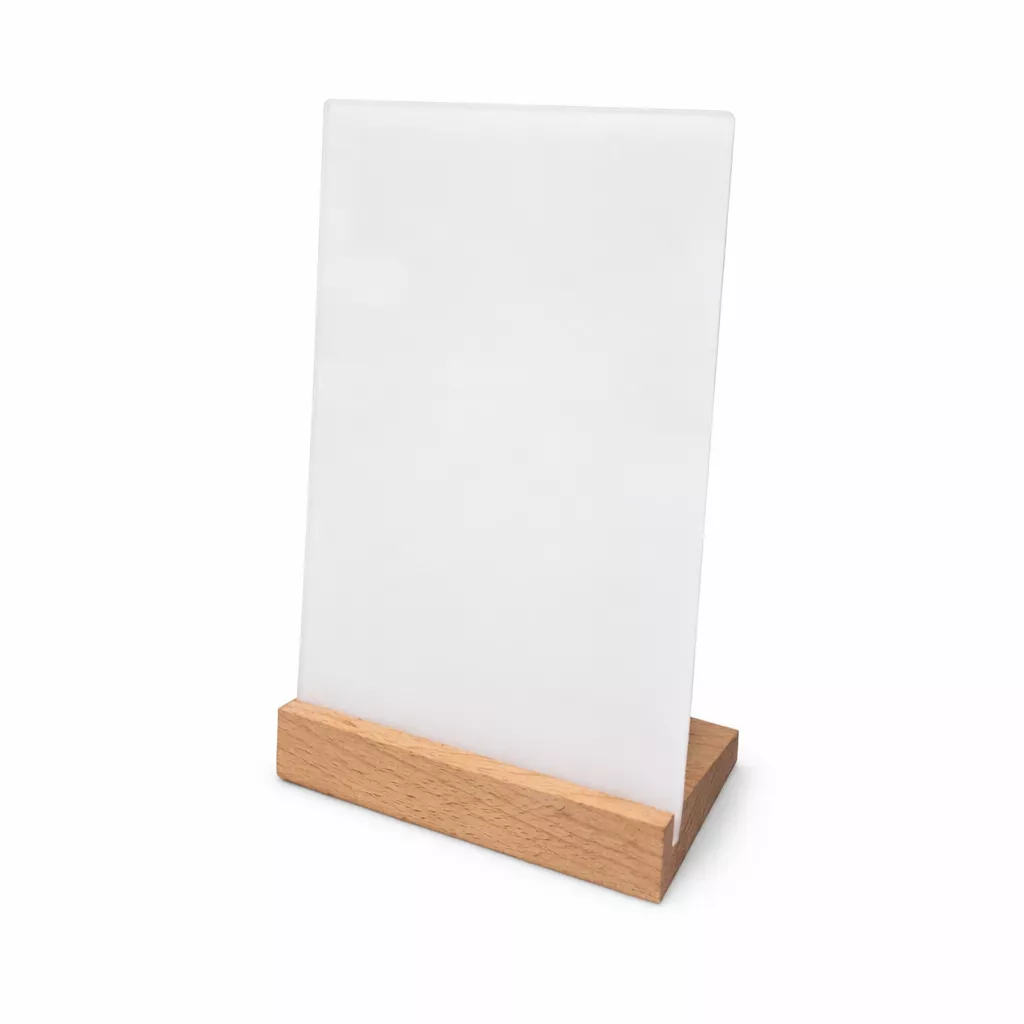Placa de vidrio sublimable con base de madera