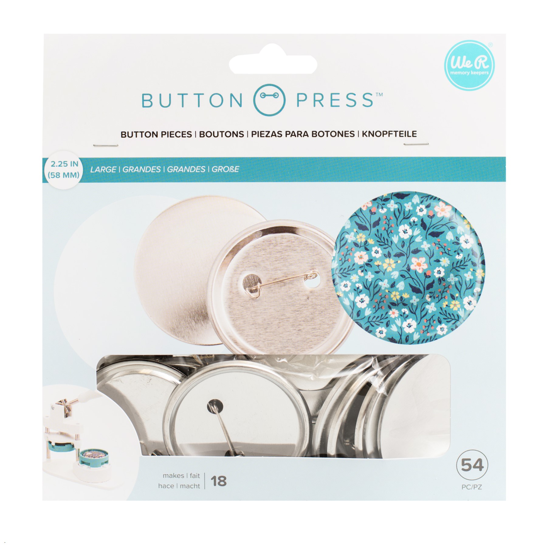 DesignTec - Matriz 58 mm para chapitas Button Press