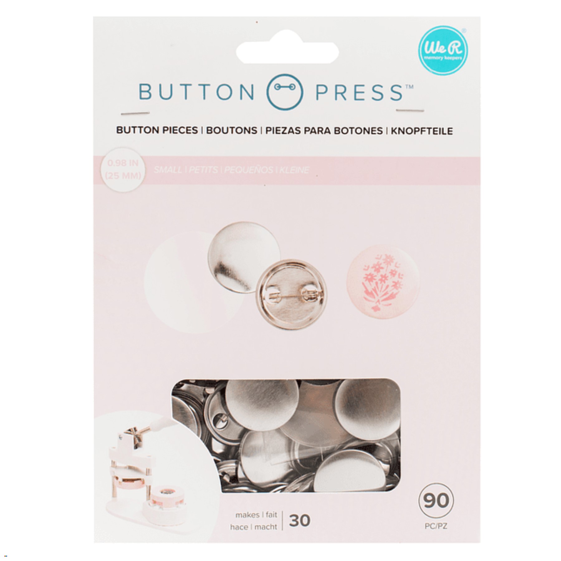 Button Press Bundle We R - Máquina para hacer chapas - Kit 104