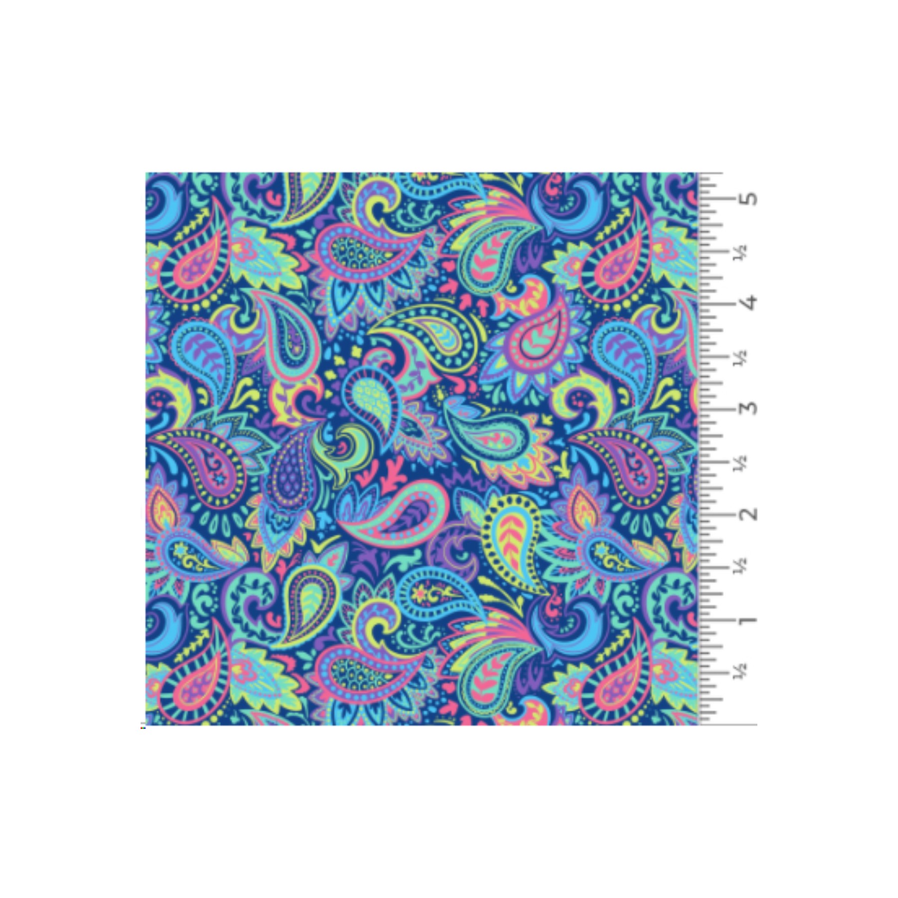 Vinilo textil diseños EasyPatterns® 30 x 50 cm Estampado azul cachemira 