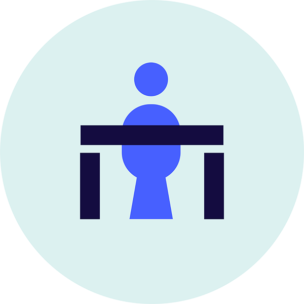 Icon representing a Deskpass Instant Workspace User