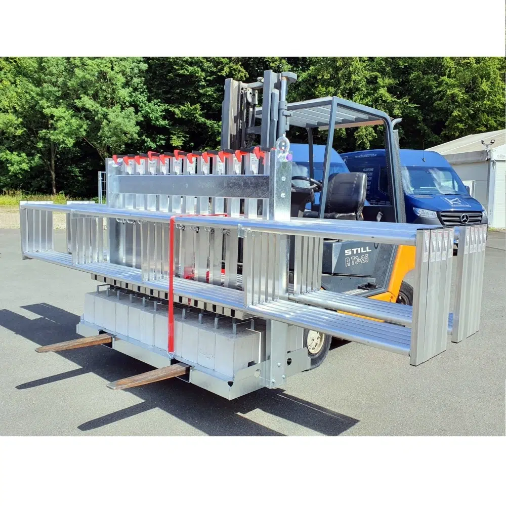 2-in-1 Combi Deal: RSS Compact Dakrandbeveiliging Set - Plat dak - 40 meter + Transportframe