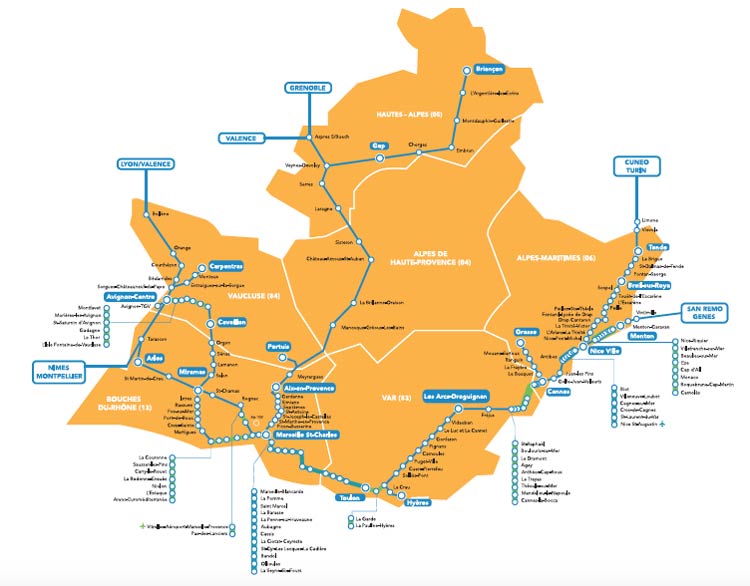 Train routes to discover Provence-alpes-Côte d'Azur — sight