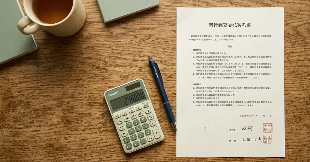 素行調査の費用相場｜従業員・交際相手・家族の目的別料金と内訳を徹底解説