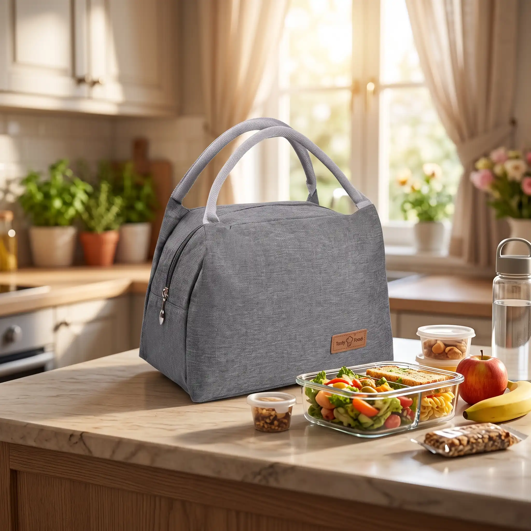 SAC A LUNCH - 3 Couleurs - 28×15,5×19 CM 