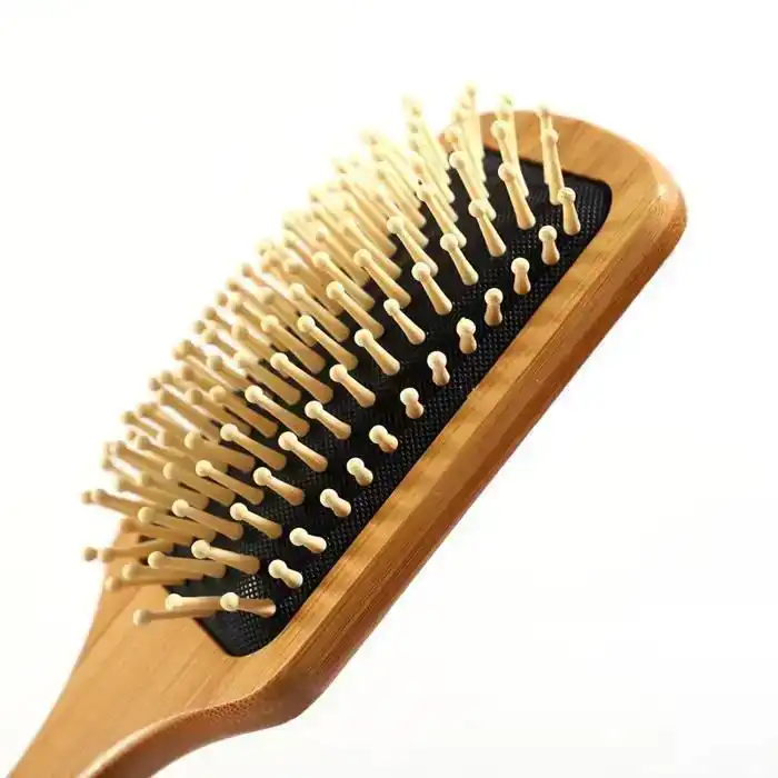 Brosse à cheveux - KIMO FINDS - Picots en bois naturel - Couleur bambou - Pour femme - Adulte