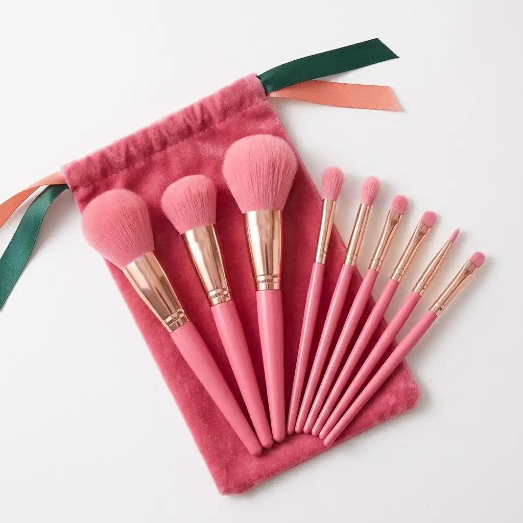 Ensemble de 9 pinceaux de maquillage de luxe - pour tous les types de maquillage, parfaits pour débutants et professionnels