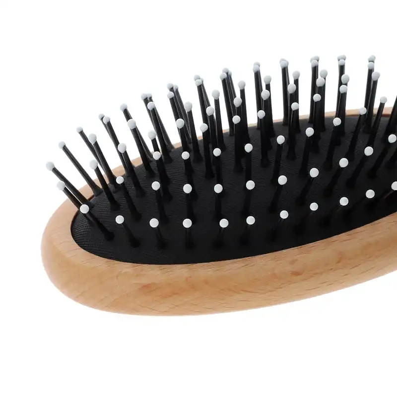 Brosse à Cheveux Ovale en Bois et Nylon