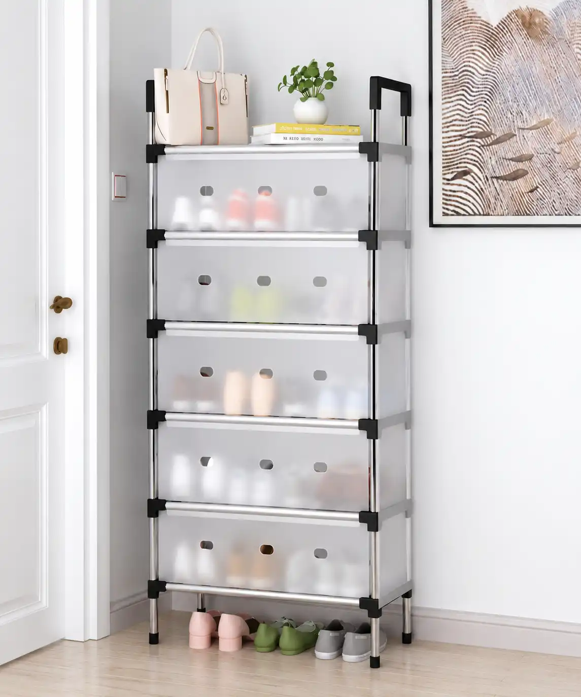 Organisateurs de chaussures Meuble 6 étagère de rangement,anti-poussière ,solid,pratique