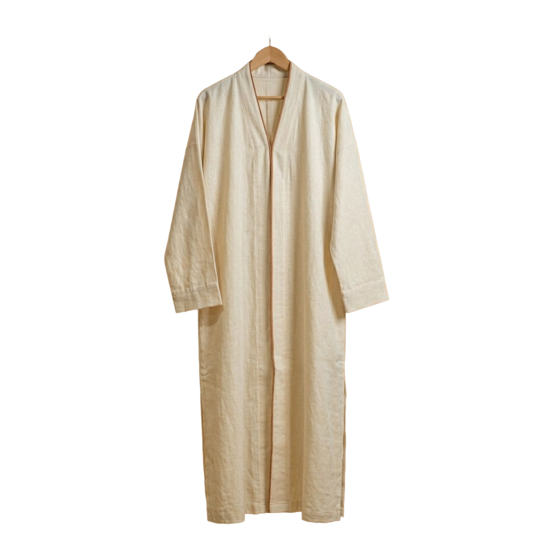Ethereal Linen Abaya Cream - All Size