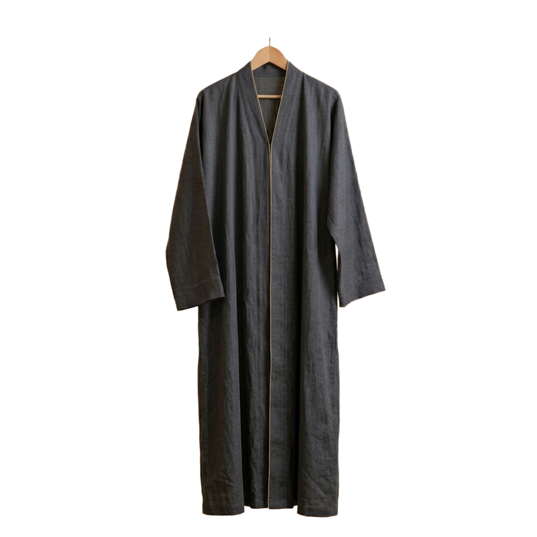 Ethereal Linen Abaya Black - All Size