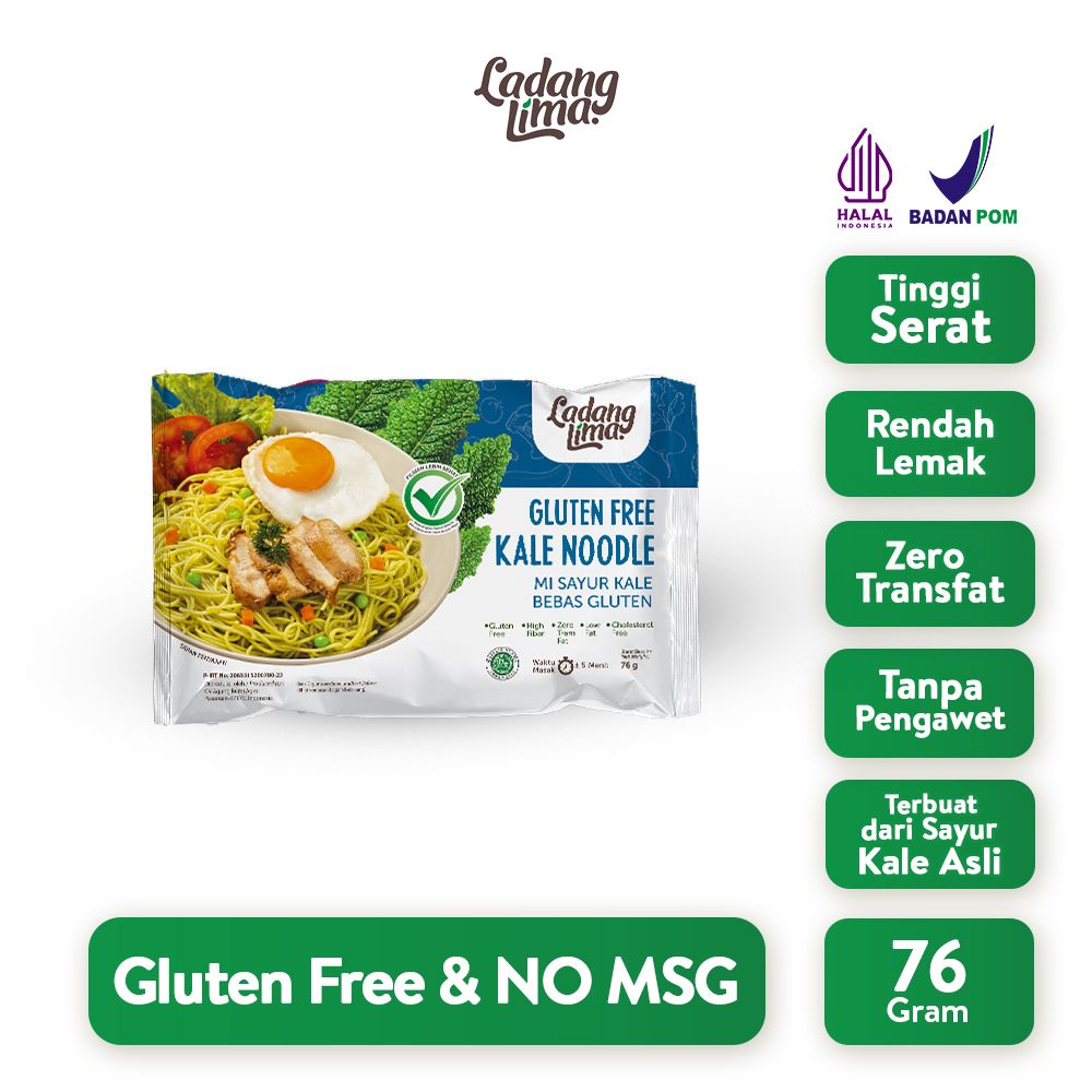 Kale Noodle - Mie Sayur Gluten Free Ladang Lima 1 pcs