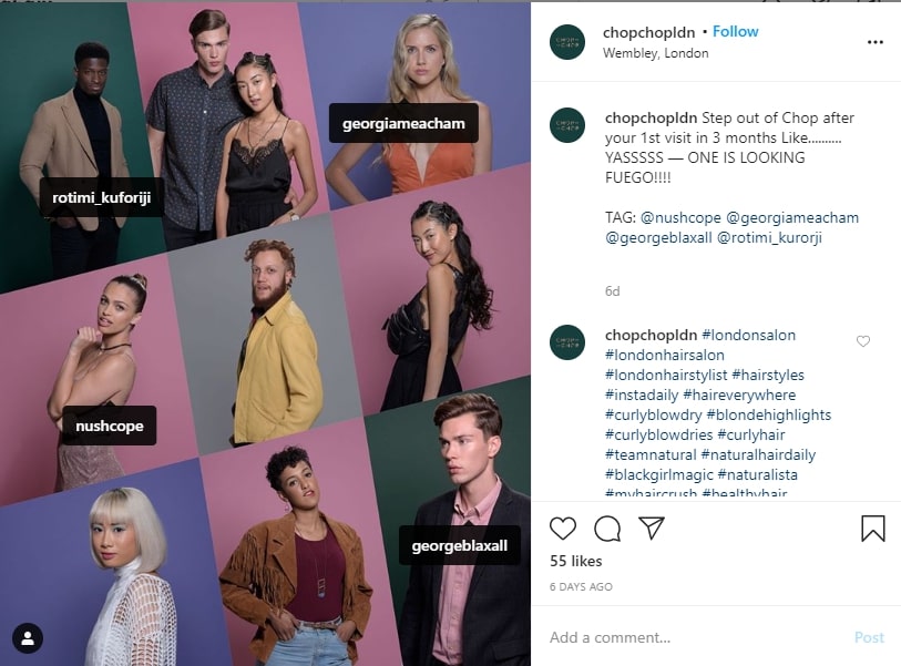 salon advertising examples: thrive massage instagram